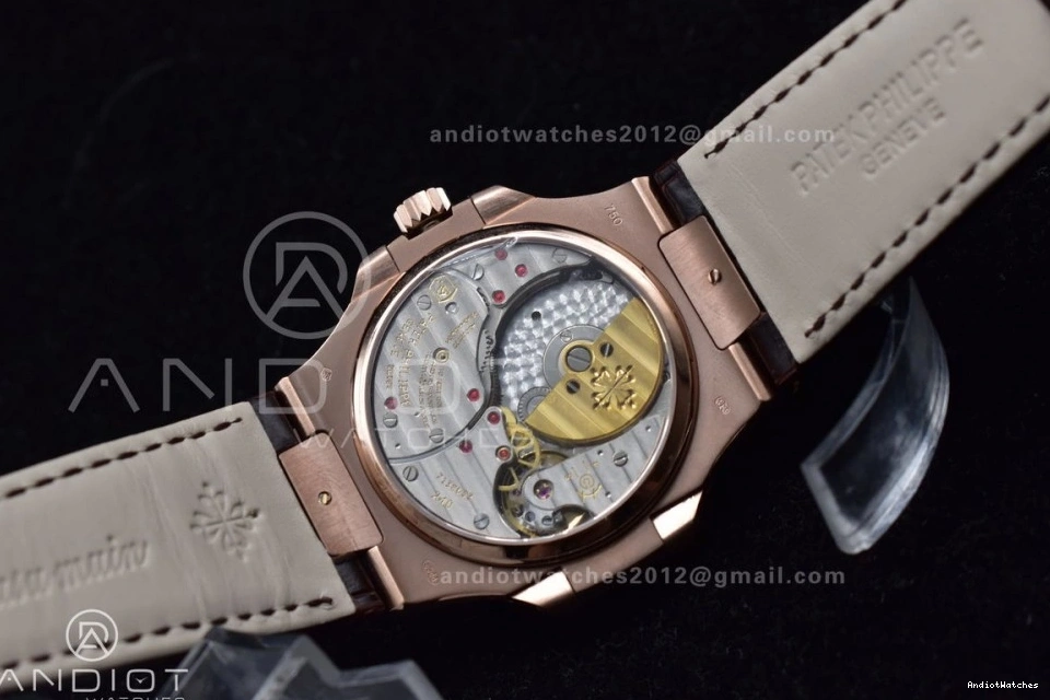Edition Dial Brown Gray RG Croco 912 GRF on A23J Strap 5712 Nautilus SS Premium Best 0218